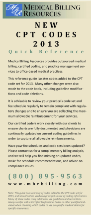 New Cardiology PCI & EP Codes Quick Reference for 2013